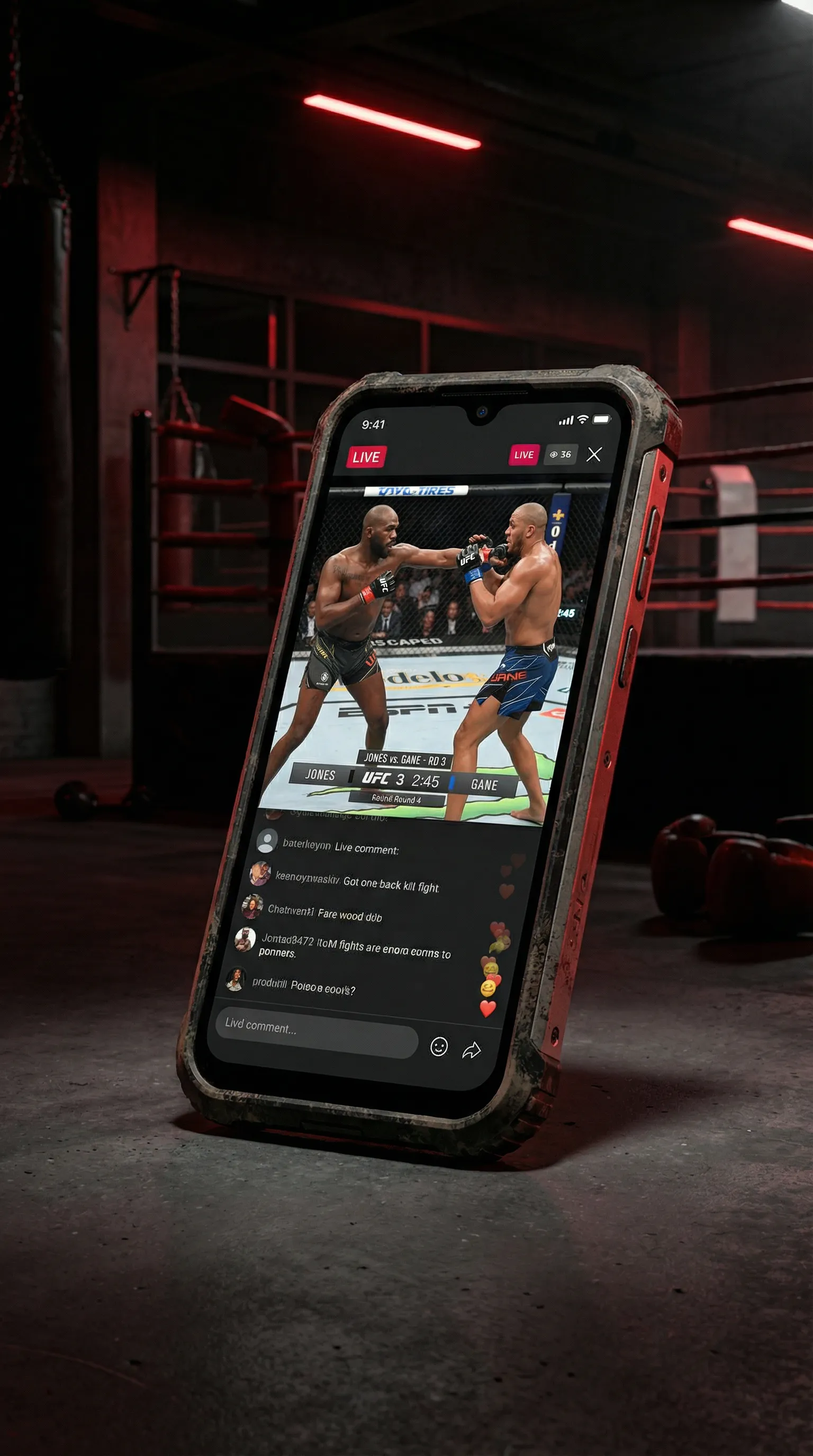 p ronhud网站 移动端APP格斗直播界面